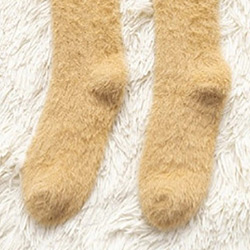 Buy Warm Fuzzy Socks, For Small to Medium Feet in Camel at The Surf Haberdashery