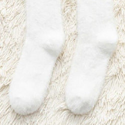 Buy Warm Fuzzy Socks, For Small to Medium Feet in White at The Surf Haberdashery
