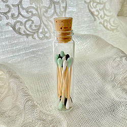 Buy Cotton Swabs on Bamboo Sticks, 3 Color Mix in a Glass Vial with a Cork, 15 Swabs at The Surf Haberdashery