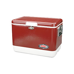 Buy a Retro Steel Belted Cooler, in Red, 54 Quart at The Surf Haberdashery